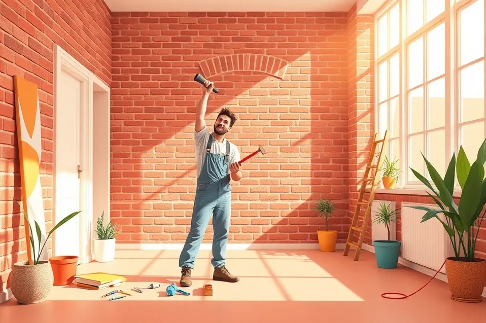 Intérieur rénové après travaux de peinture à Fouesnant
