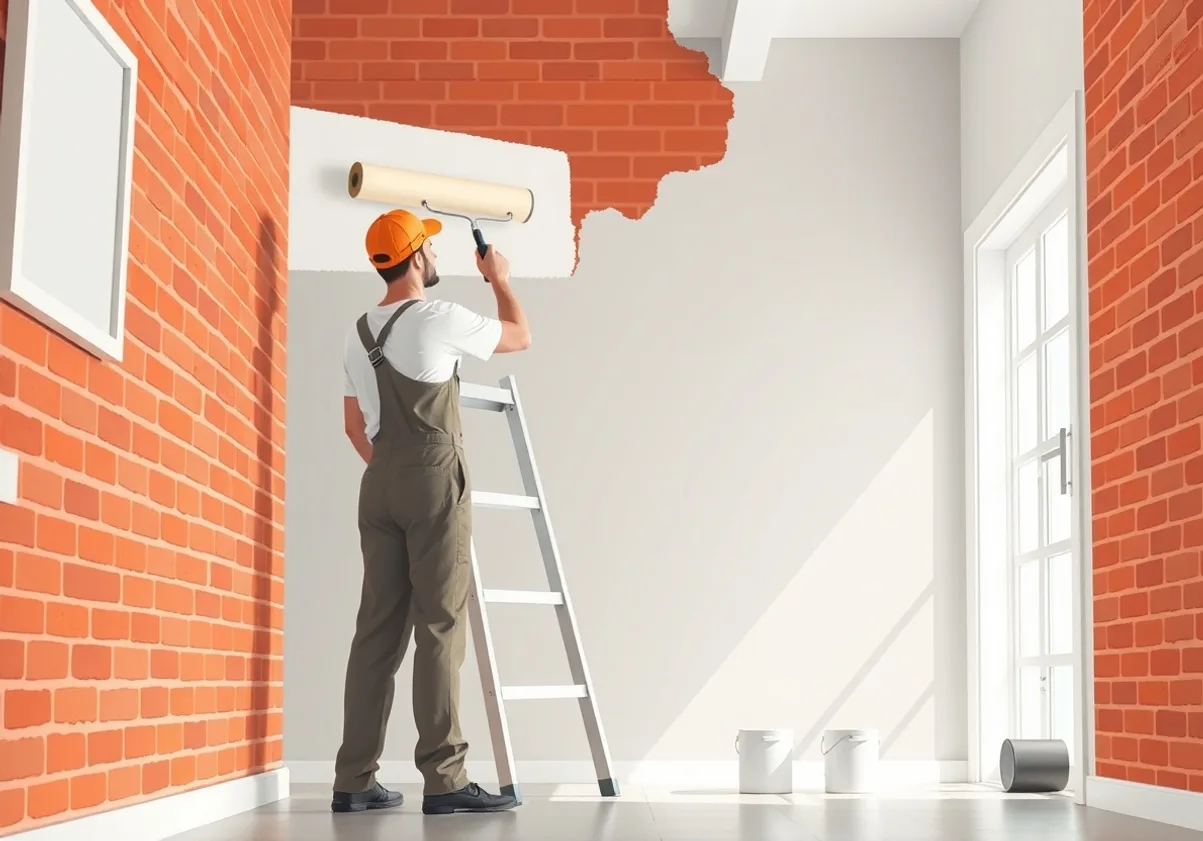 Peintre Fouesnant 29170 en intervention sur un chantier